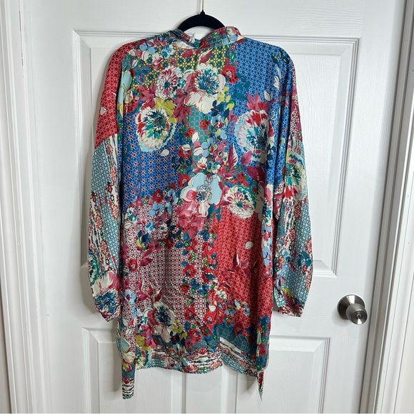 Johnny Was NWT LUBELLO REESE BUTTON DOWN Size XL NWT 100% silk - Picture 5 of 11